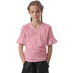 Drawing-2 Sketchpad Kids  V-Neck Horn Sleeve Blouse