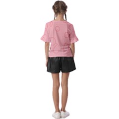 Kids  V-Neck Horn Sleeve Blouse 