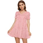 Drawing-2 Sketchpad Tiered Short Sleeve Mini Dress