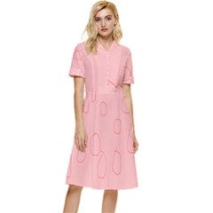 Button Top Knee Length Dress 