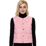 Drawing-2 Sketchpad Women s Short Button Up Puffer Vest