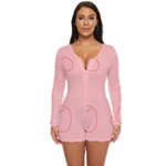 Drawing-2 Sketchpad Long Sleeve Boyleg Swimsuit