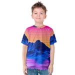 Outrun-vaporwave-hd-wallpaper-preview Kids  Cotton Tee