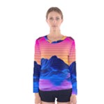 Outrun-vaporwave-hd-wallpaper-preview Women s Long Sleeve Tee