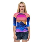 Outrun-vaporwave-hd-wallpaper-preview Quarter Sleeve Raglan Tee