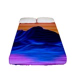 Outrun-vaporwave-hd-wallpaper-preview Fitted Sheet (Full/ Double Size)