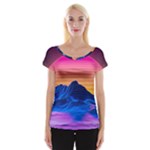Outrun-vaporwave-hd-wallpaper-preview Cap Sleeve Top