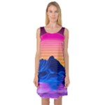 Outrun-vaporwave-hd-wallpaper-preview Sleeveless Satin Nightdress