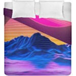 Outrun-vaporwave-hd-wallpaper-preview Duvet Cover Double Side (King Size)