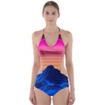 Outrun-vaporwave-hd-wallpaper-preview Cut-Out One Piece Swimsuit