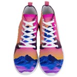 Outrun-vaporwave-hd-wallpaper-preview Men s Lightweight High Top Sneakers