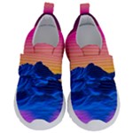 Outrun-vaporwave-hd-wallpaper-preview Kids  Velcro No Lace Shoes