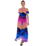 Outrun-vaporwave-hd-wallpaper-preview Off Shoulder Open Front Chiffon Dress