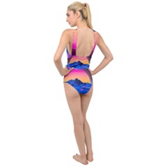 Cross Front Low Back Swimsuit 