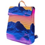 Outrun-vaporwave-hd-wallpaper-preview Flap Top Backpack