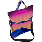 Outrun-vaporwave-hd-wallpaper-preview Fold Over Handle Tote Bag