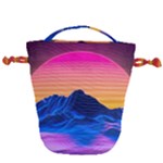 Outrun-vaporwave-hd-wallpaper-preview Drawstring Bucket Bag