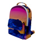 Outrun-vaporwave-hd-wallpaper-preview Flap Pocket Backpack (Large)