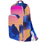 Outrun-vaporwave-hd-wallpaper-preview Double Compartment Backpack