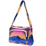 Outrun-vaporwave-hd-wallpaper-preview Front Pocket Crossbody Bag