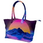 Outrun-vaporwave-hd-wallpaper-preview Canvas Shoulder Bag