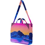 Outrun-vaporwave-hd-wallpaper-preview Square Shoulder Tote Bag