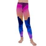 Outrun-vaporwave-hd-wallpaper-preview Kids  Lightweight Velour Leggings