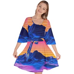 Velour Kimono Dress 