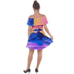 Off Shoulder Velour Dress 