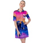 Outrun-vaporwave-hd-wallpaper-preview Belted Shirt Dress