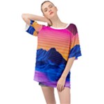 Outrun-vaporwave-hd-wallpaper-preview Oversized Chiffon Top