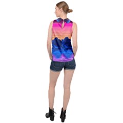 High Neck Satin Top 