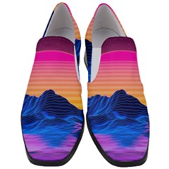 Women Slip On Heel Loafers 
