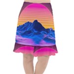 Outrun-vaporwave-hd-wallpaper-preview Fishtail Chiffon Skirt