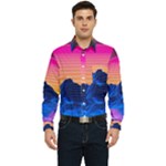 Outrun-vaporwave-hd-wallpaper-preview Men s Long Sleeve Pocket Shirt 