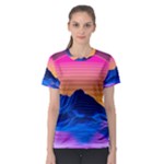 Outrun-vaporwave-hd-wallpaper-preview Women s Sport Mesh Tee