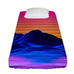 Outrun-vaporwave-hd-wallpaper-preview Fitted Sheet (Single Size)