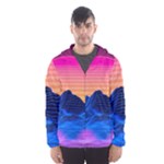 Outrun-vaporwave-hd-wallpaper-preview Men s Hooded Windbreaker