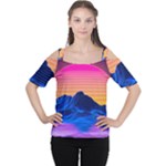 Outrun-vaporwave-hd-wallpaper-preview Cutout Shoulder Tee