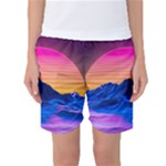 Outrun-vaporwave-hd-wallpaper-preview Women s Basketball Shorts