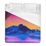 Outrun-vaporwave-hd-wallpaper-preview Duvet Cover (Full/ Double Size)