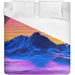 Outrun-vaporwave-hd-wallpaper-preview Duvet Cover (King Size)