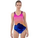 Outrun-vaporwave-hd-wallpaper-preview Cut-Out Back One Piece Swimsuit