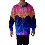 Outrun-vaporwave-hd-wallpaper-preview Kids  Hooded Windbreaker