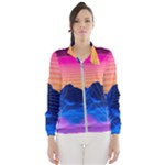 Outrun-vaporwave-hd-wallpaper-preview Women s Windbreaker