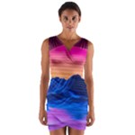 Outrun-vaporwave-hd-wallpaper-preview Wrap Front Bodycon Dress