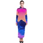 Outrun-vaporwave-hd-wallpaper-preview Turtleneck Maxi Dress