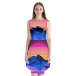 Outrun-vaporwave-hd-wallpaper-preview Sleeveless Chiffon Dress  