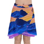 Outrun-vaporwave-hd-wallpaper-preview Chiffon Wrap Front Skirt