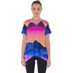 Outrun-vaporwave-hd-wallpaper-preview Cut Out Side Drop Tee
